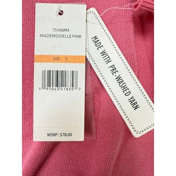 Nanette Lepore NWT Pink Beaded Bow Sweater S - Picture 3 of 4